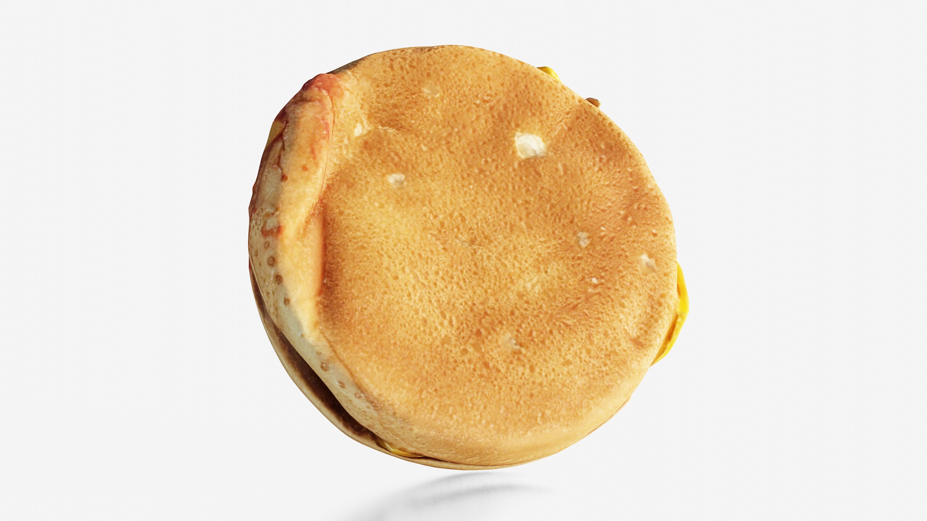 Scanned cheeseburger Low-poly 3D model_10