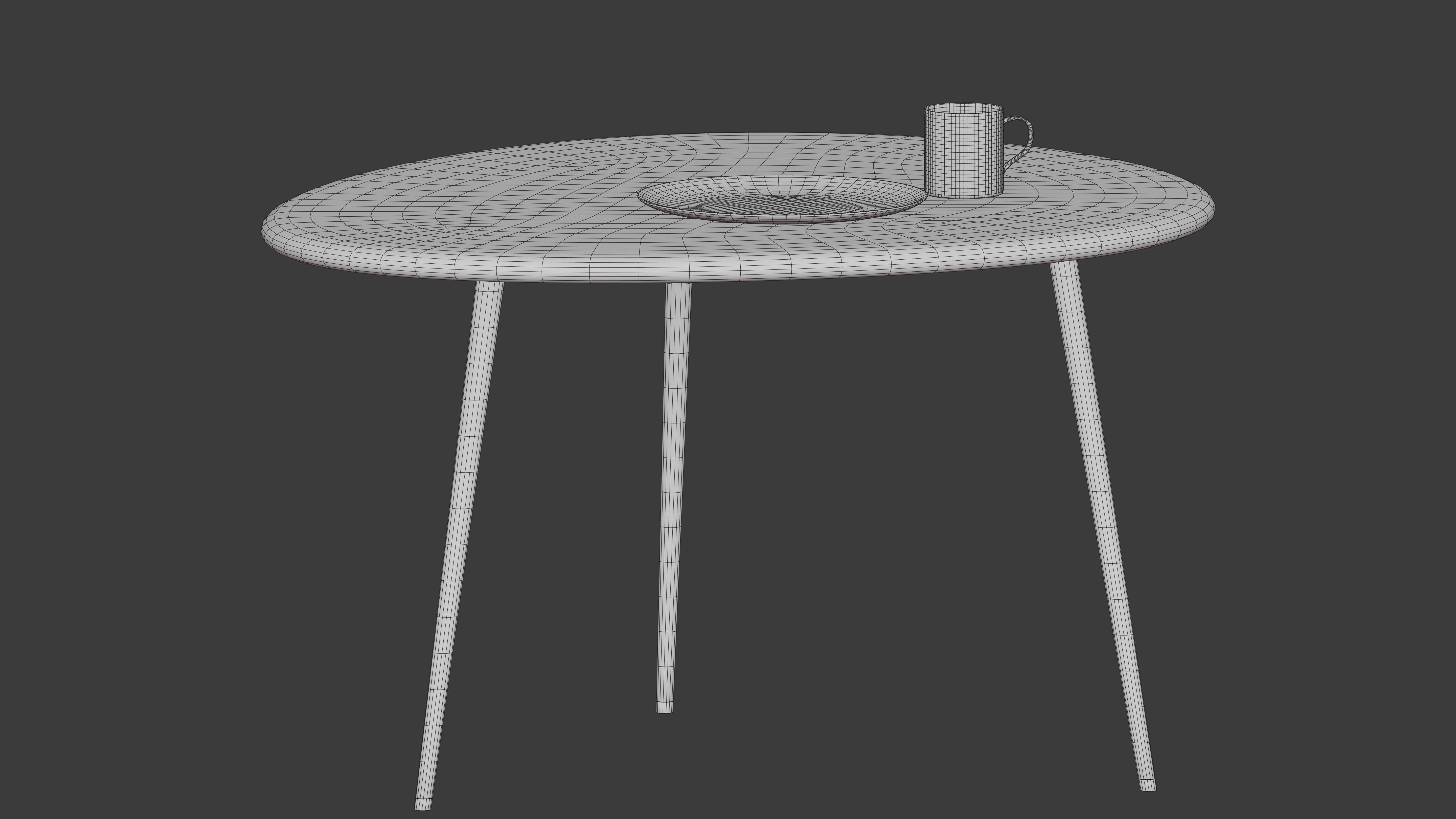 coffee table Free low-poly 3D model_8