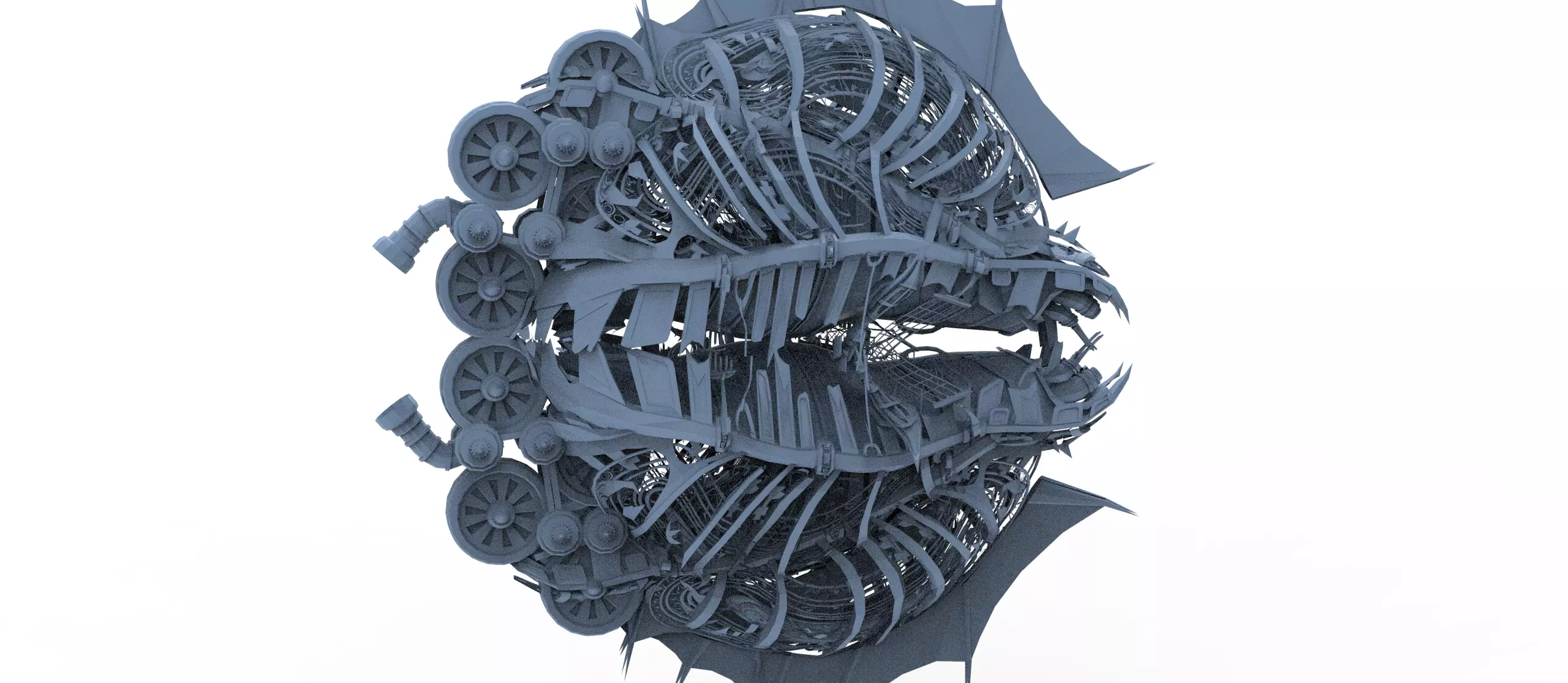 Ivy Tortoise Steampunk ship 10  3D model_0