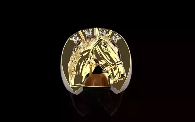 Horseshoe signet ring model 1001