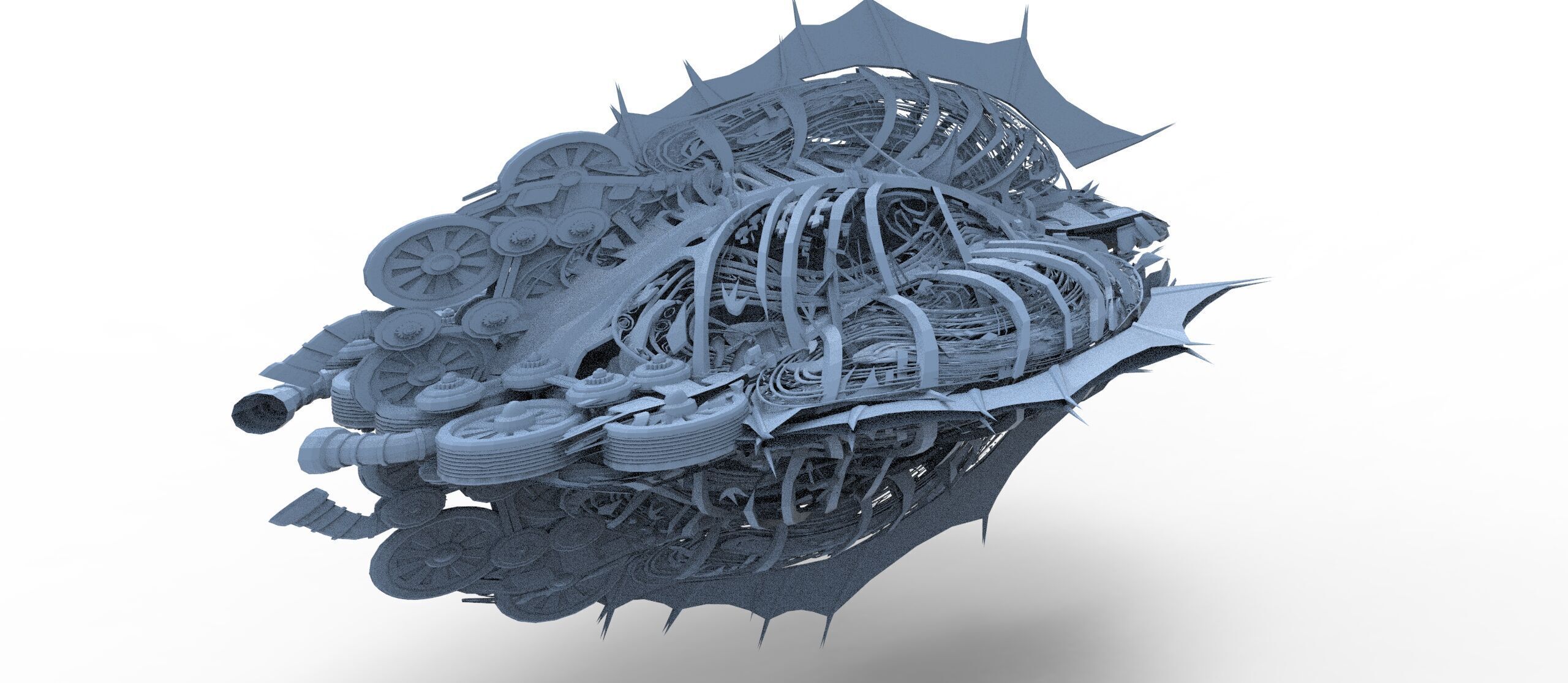 Ivy Tortoise Steampunk ship 11 3D model_1