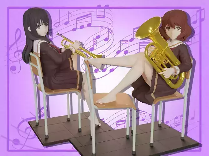 Hibike ephonium figure bundle kumiko x reina