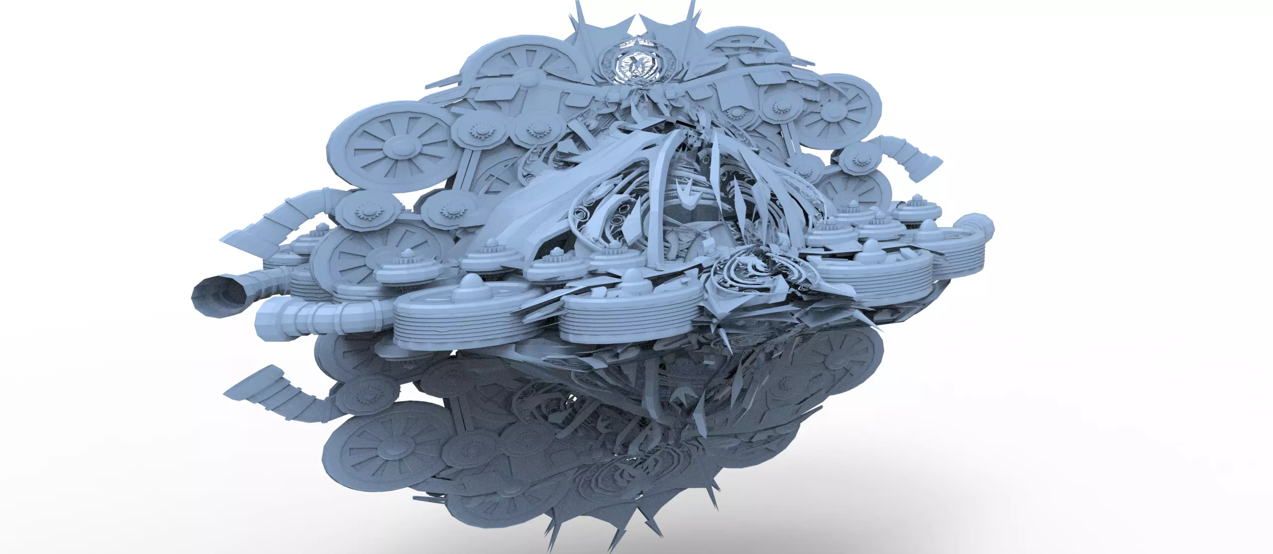 Ivy Tortoise Steampunk ship 14 3D model_0