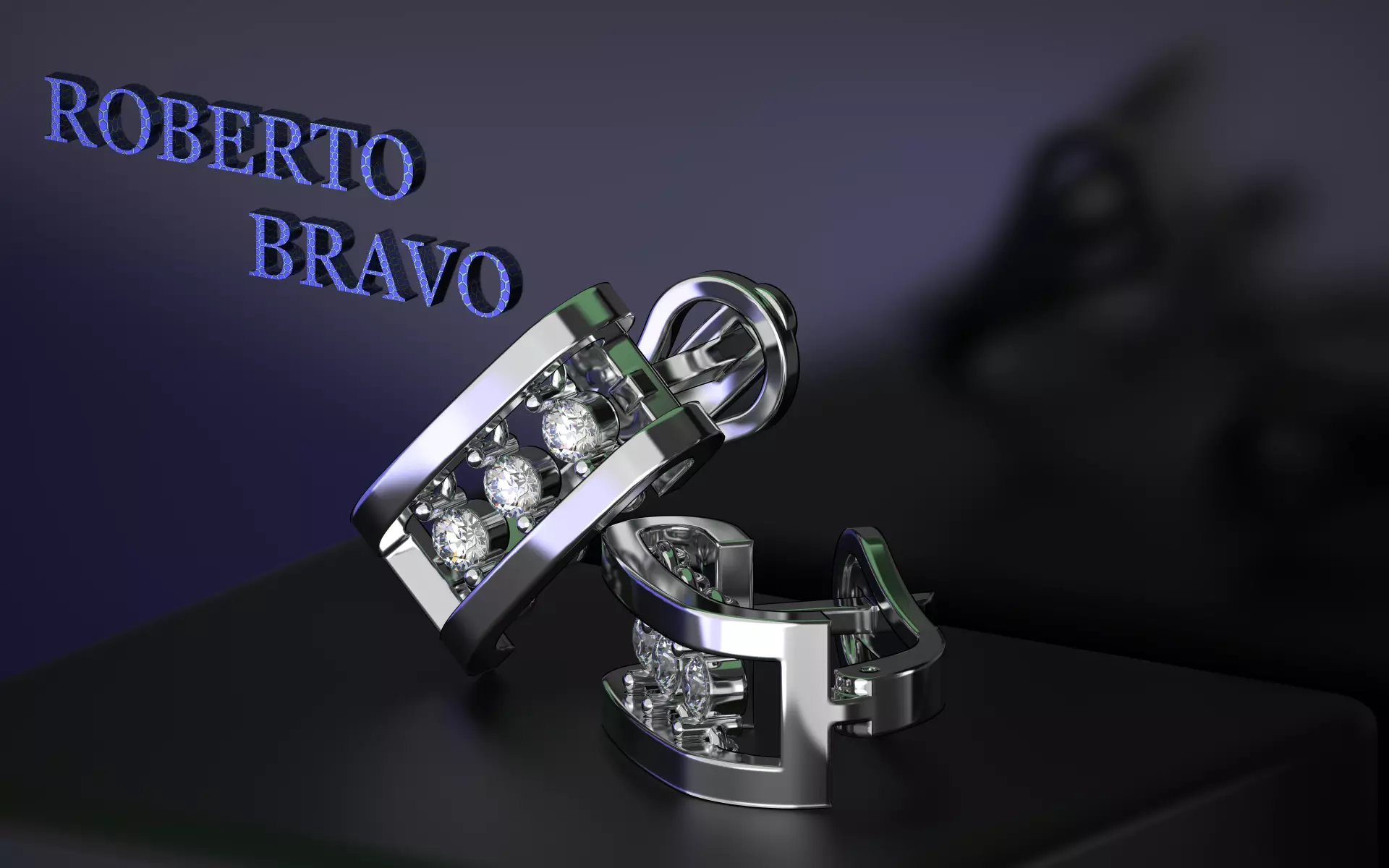 Earring Roberto Bravo - Salsa Collection 3D print model
