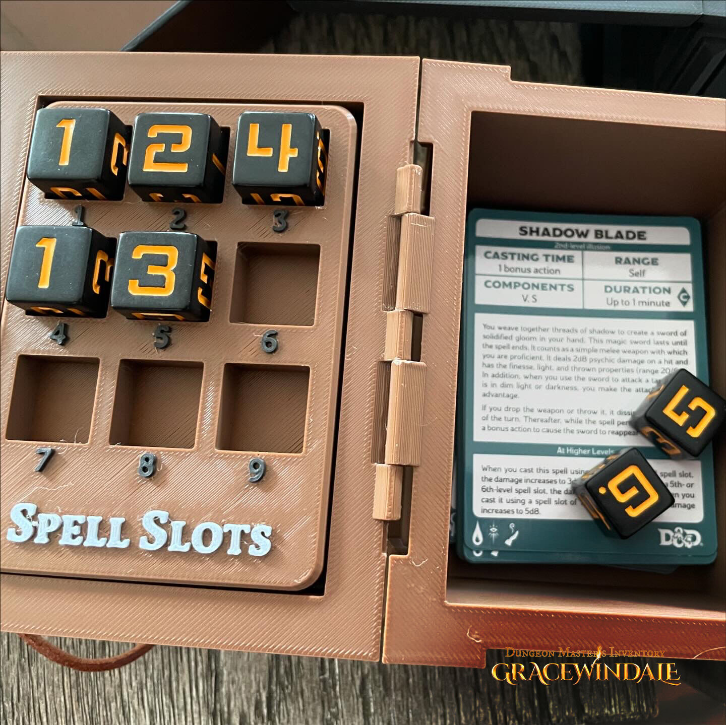 DM Inventory - Dice Case and Spell Slot Tracker 3D print model_4