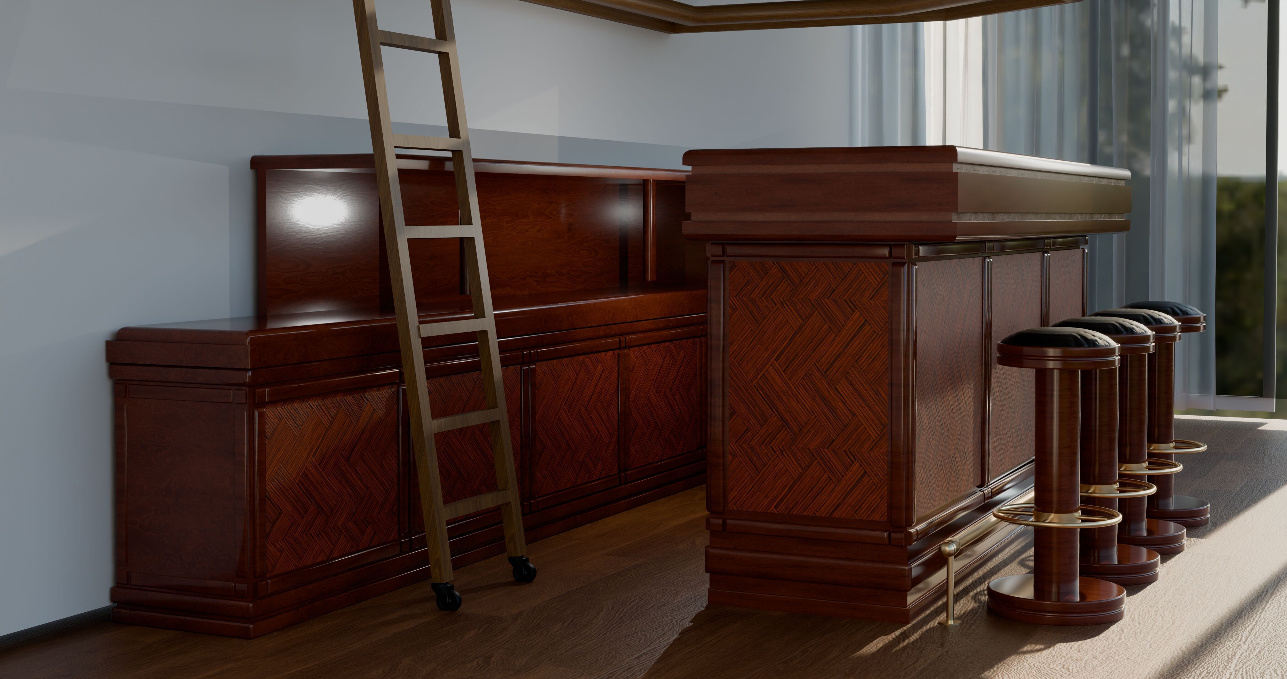 Bar counter or living room 3D model_1