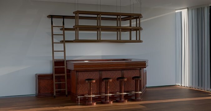 Bar counter or living room 3D model