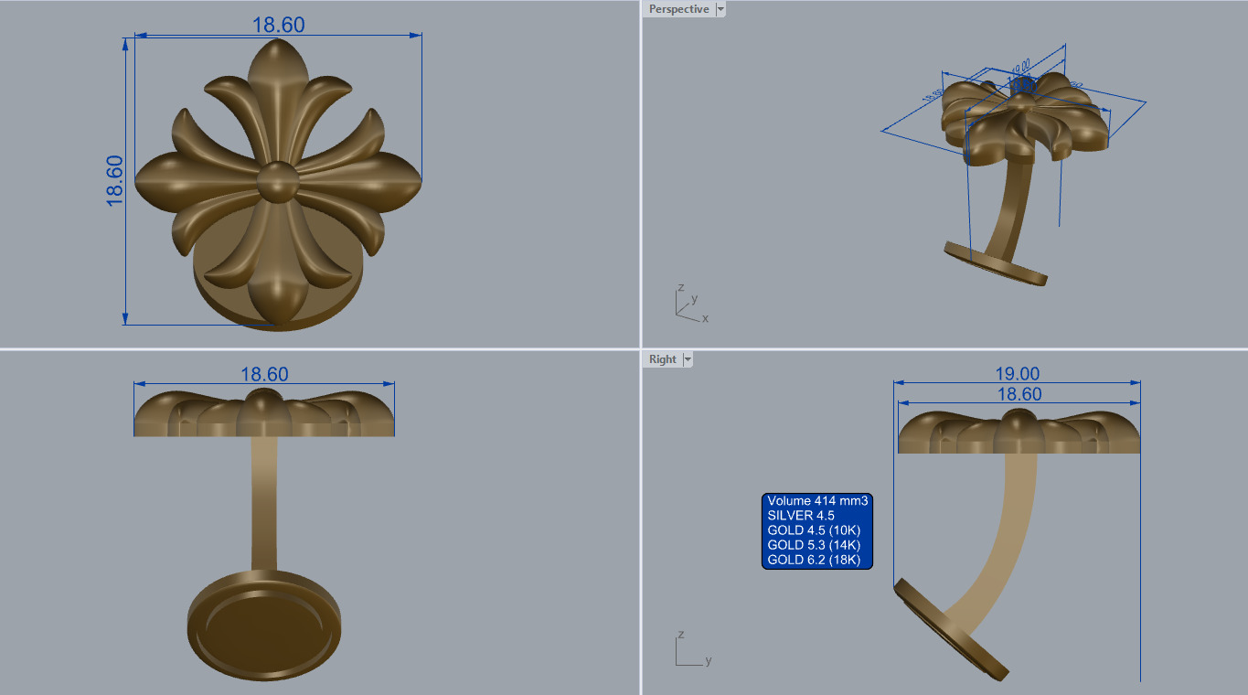 Cufflinks CF L 001 A1 3D print model_10