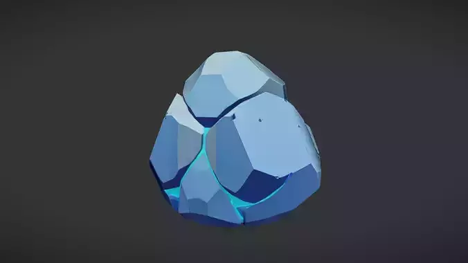 Glowing cracked stone