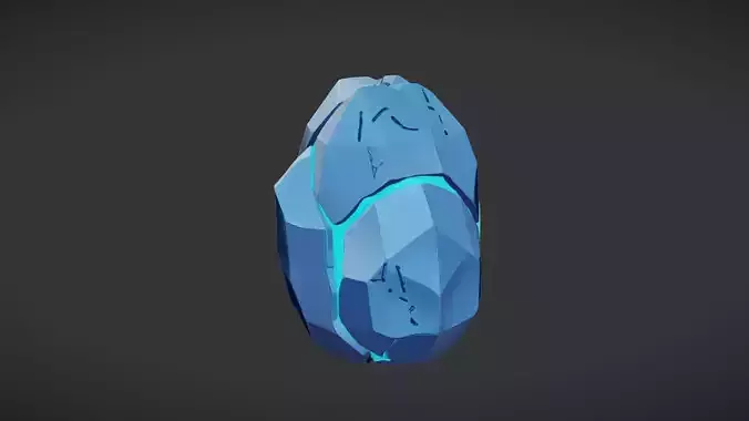 glowing cracked rock 2