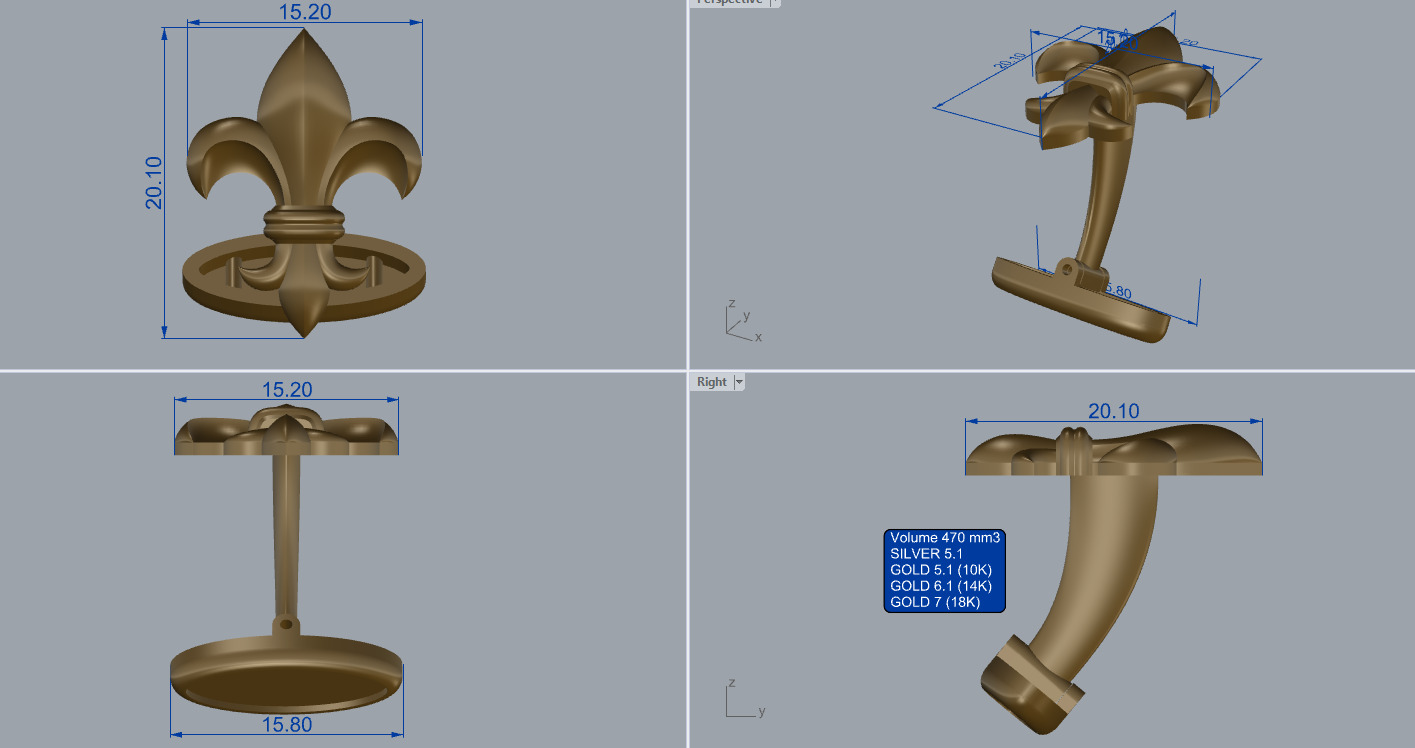 Cufflinks CF L 001 C1 3D print model_14