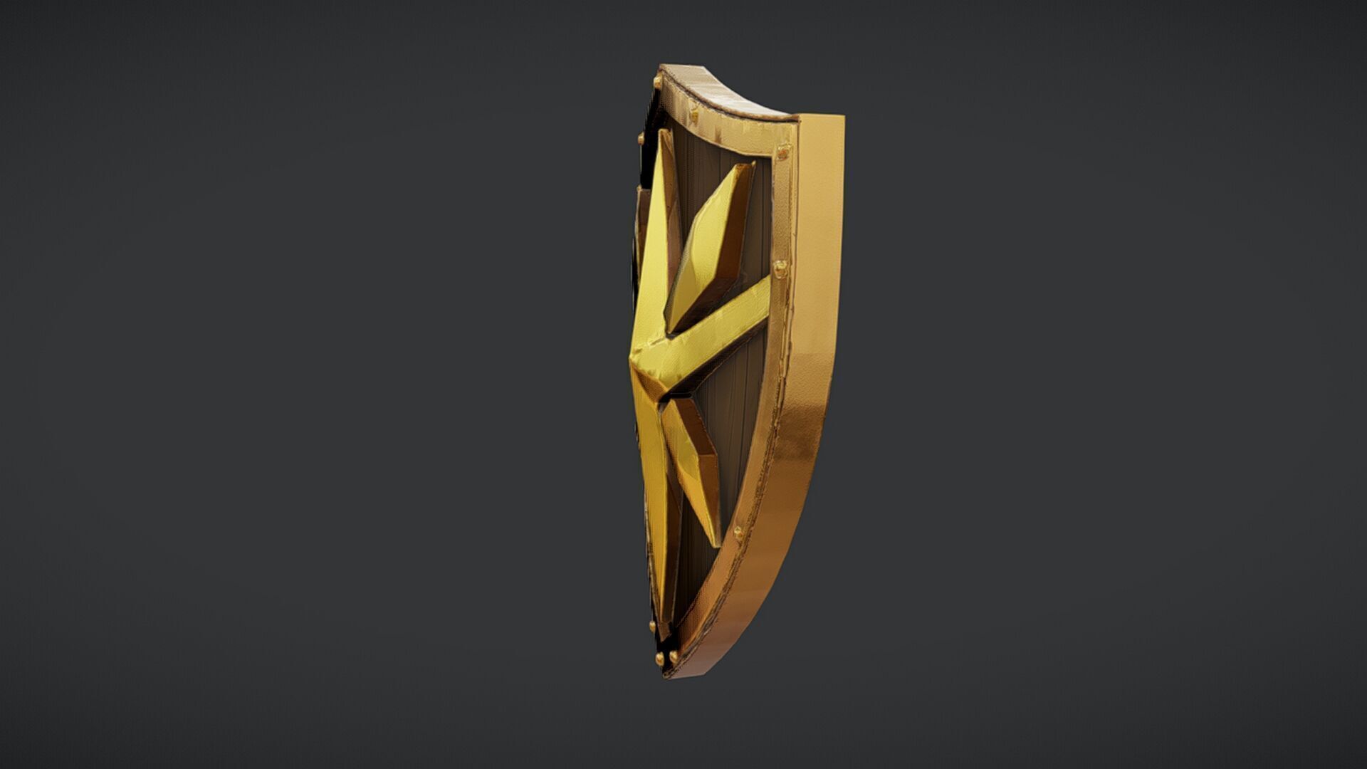 ornate medieval shield 2 3D model_6