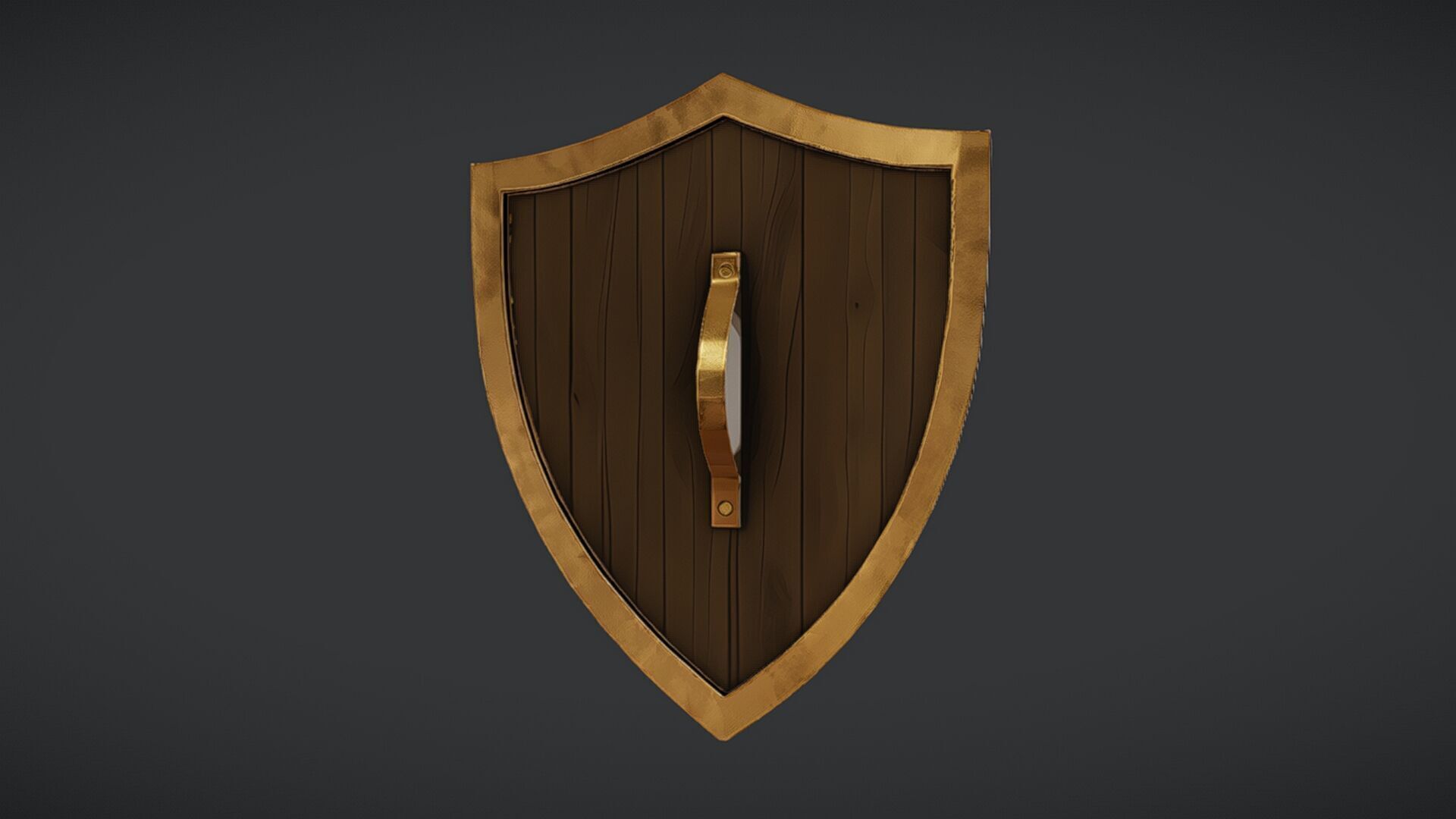 ornate medieval shield 2 3D model_4