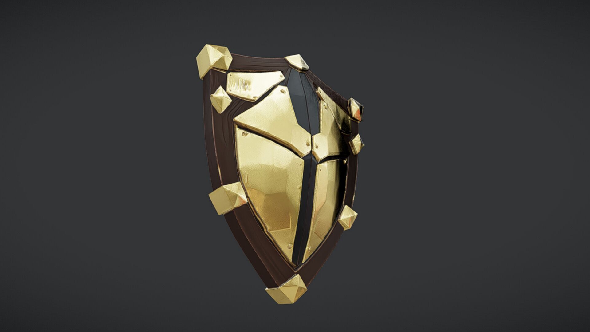 medieval-style shield 3D model_2