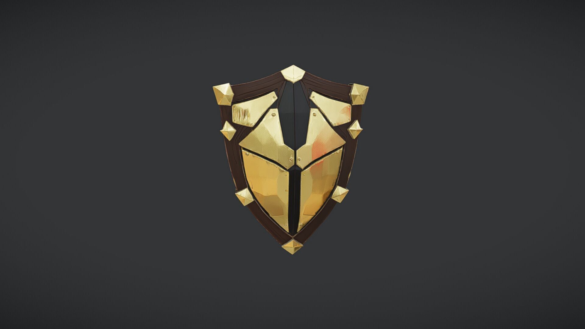 medieval-style shield 3D model_3