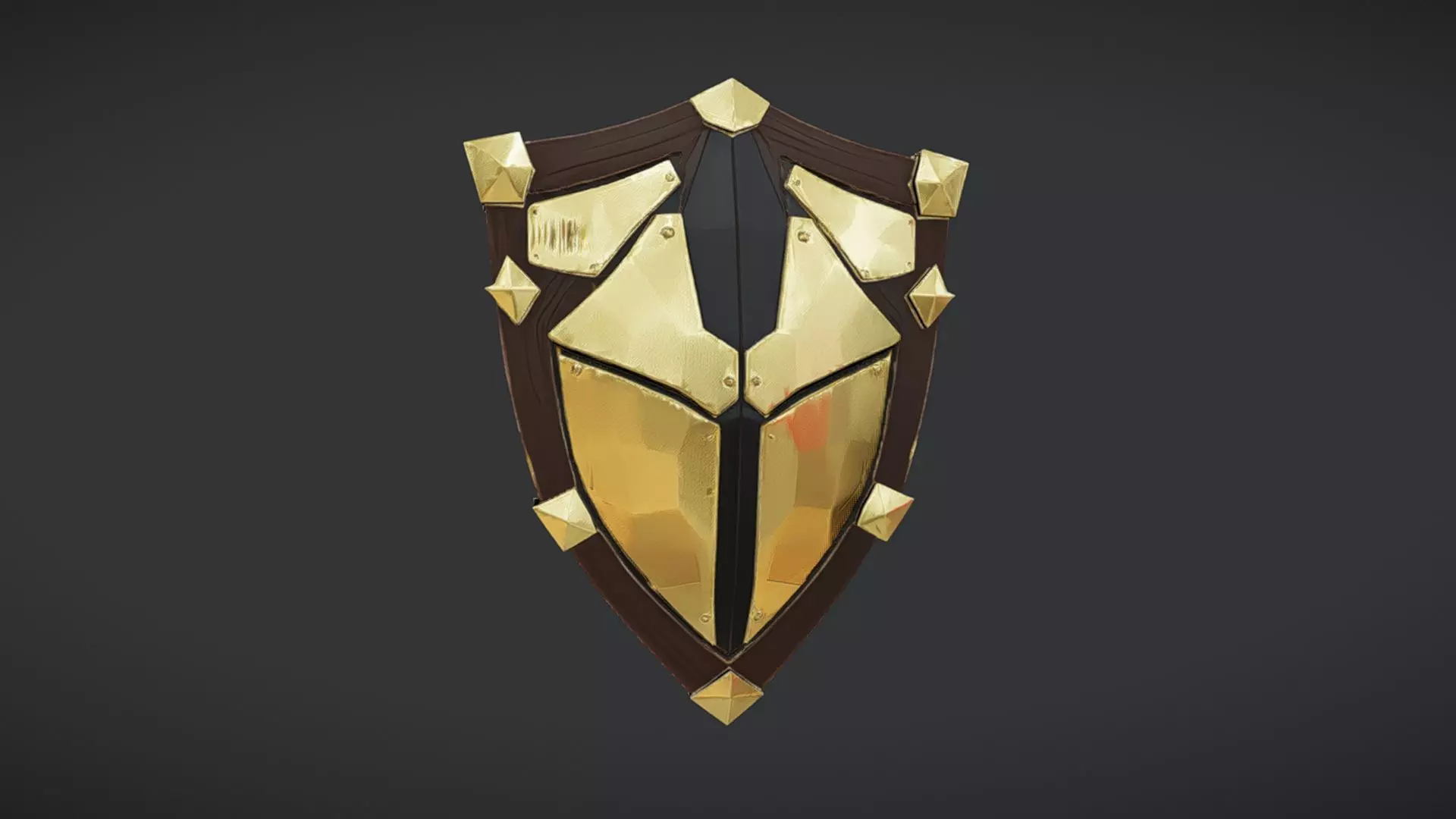 medieval-style shield 3D model_0