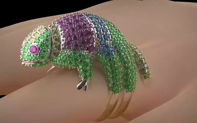 Boucheron Chamelion Ring 3D print model