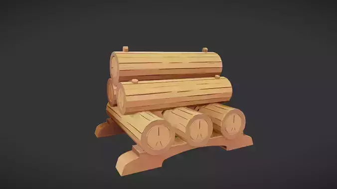 stack of wooden logs