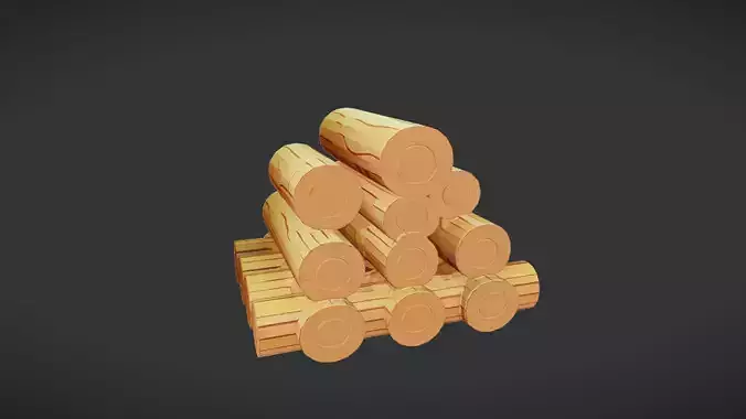 stack of cartoon logs