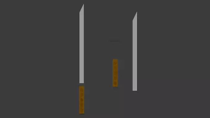 Low Poly 3D Cartoon Sword