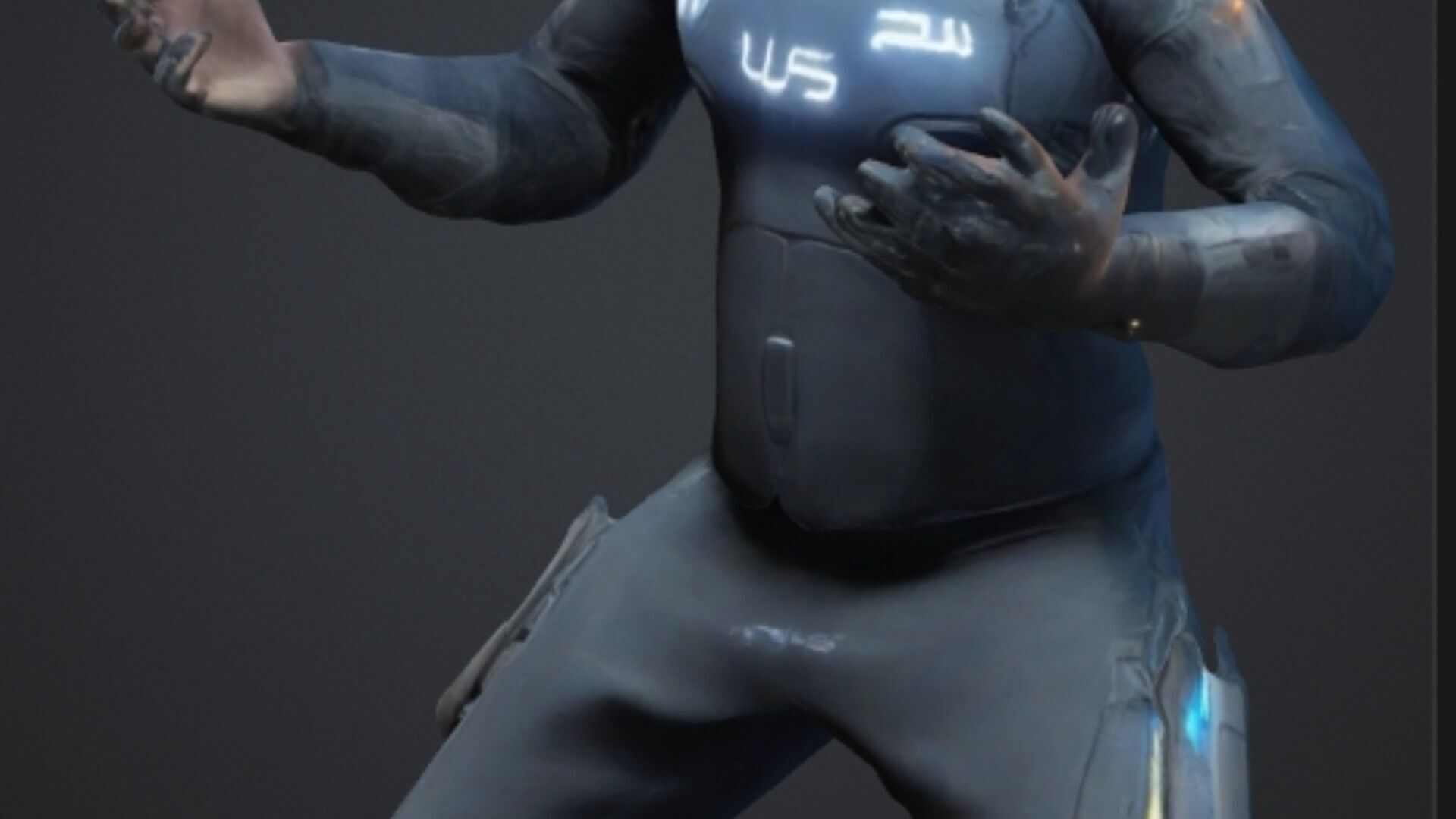 Future game player Low-poly 3D model_1