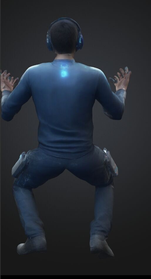 Future game player Low-poly 3D model_8