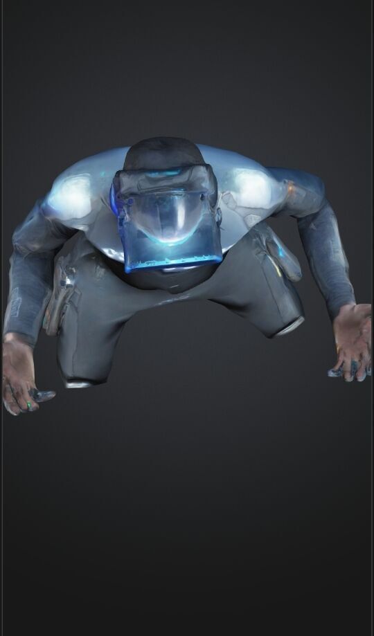 Future game player Low-poly 3D model_2