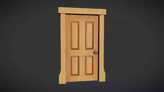 wooden door illustration