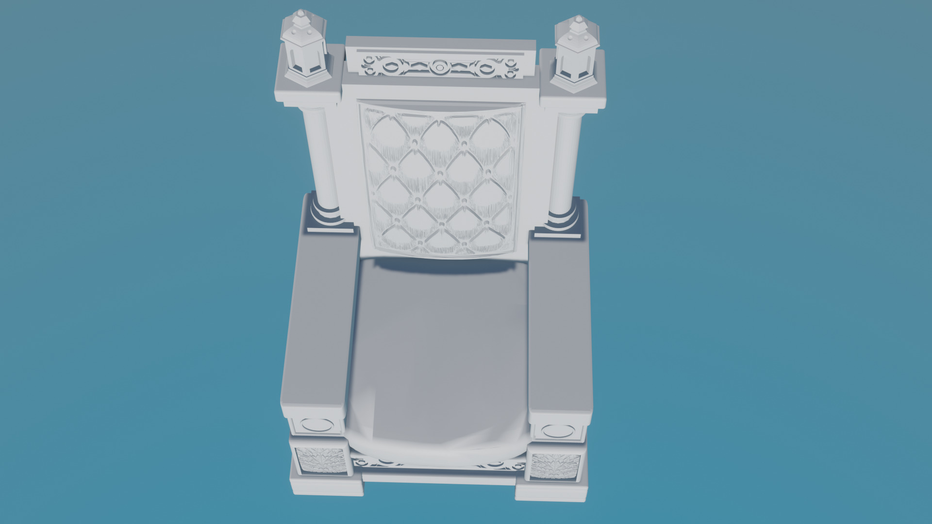 King is throne 3D print model_3