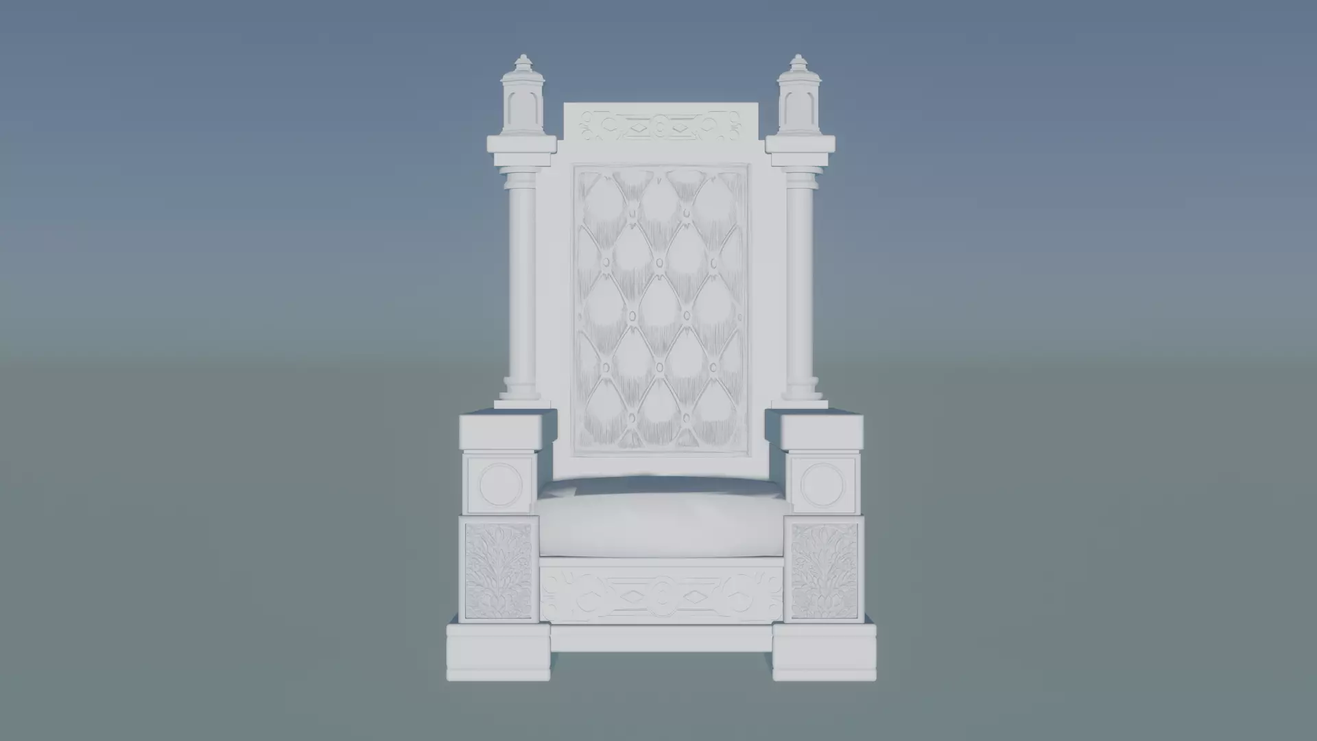 King is throne 3D print model_0