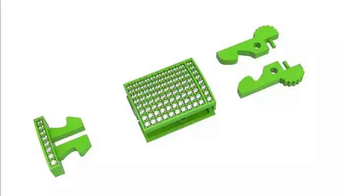 Box clasp lock for 10mm Cuban chain LK001