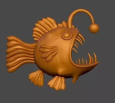 Colgante pez diablo 3D model