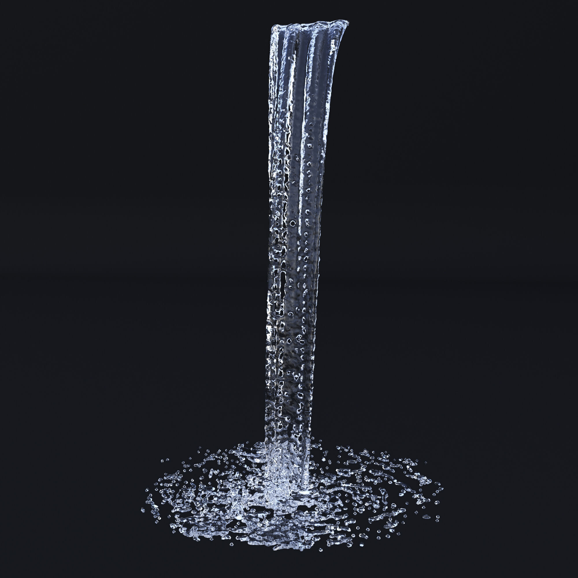 Two Animated Waterfalls  3D model_12