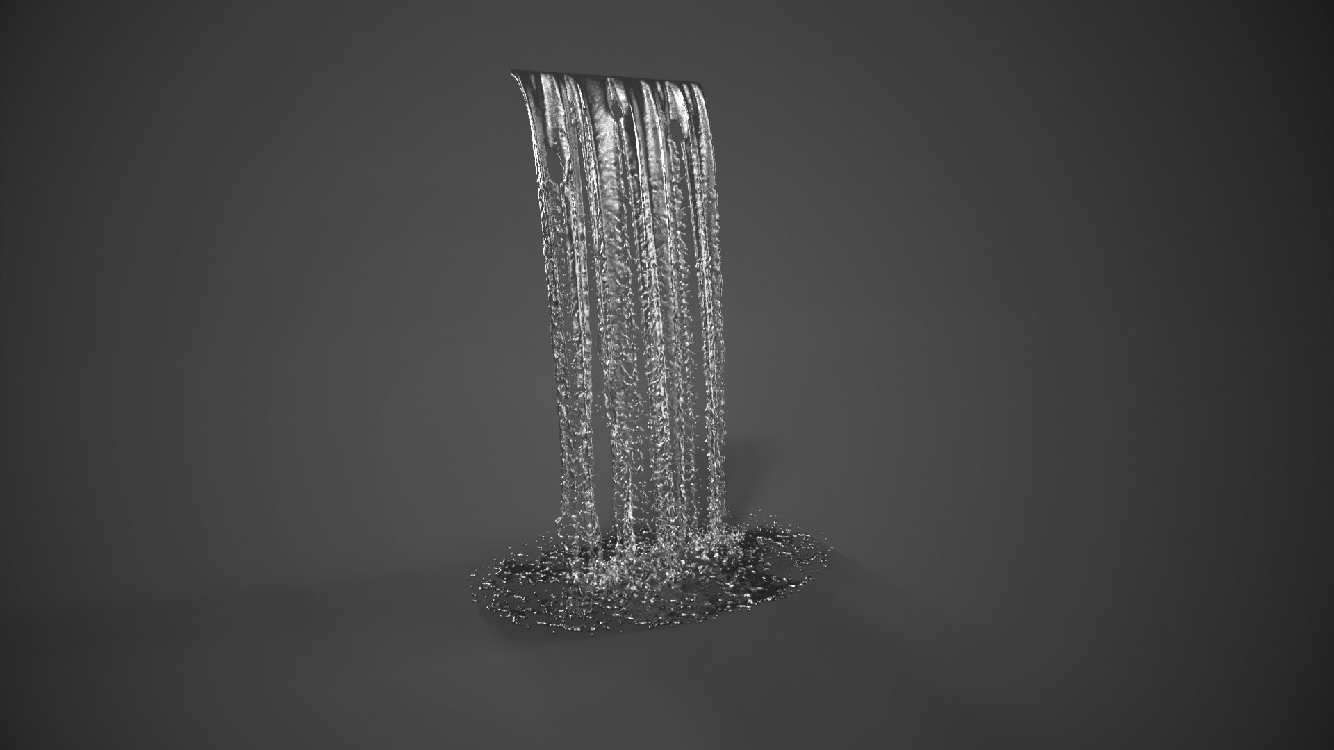 Two Animated Waterfalls  3D model_9