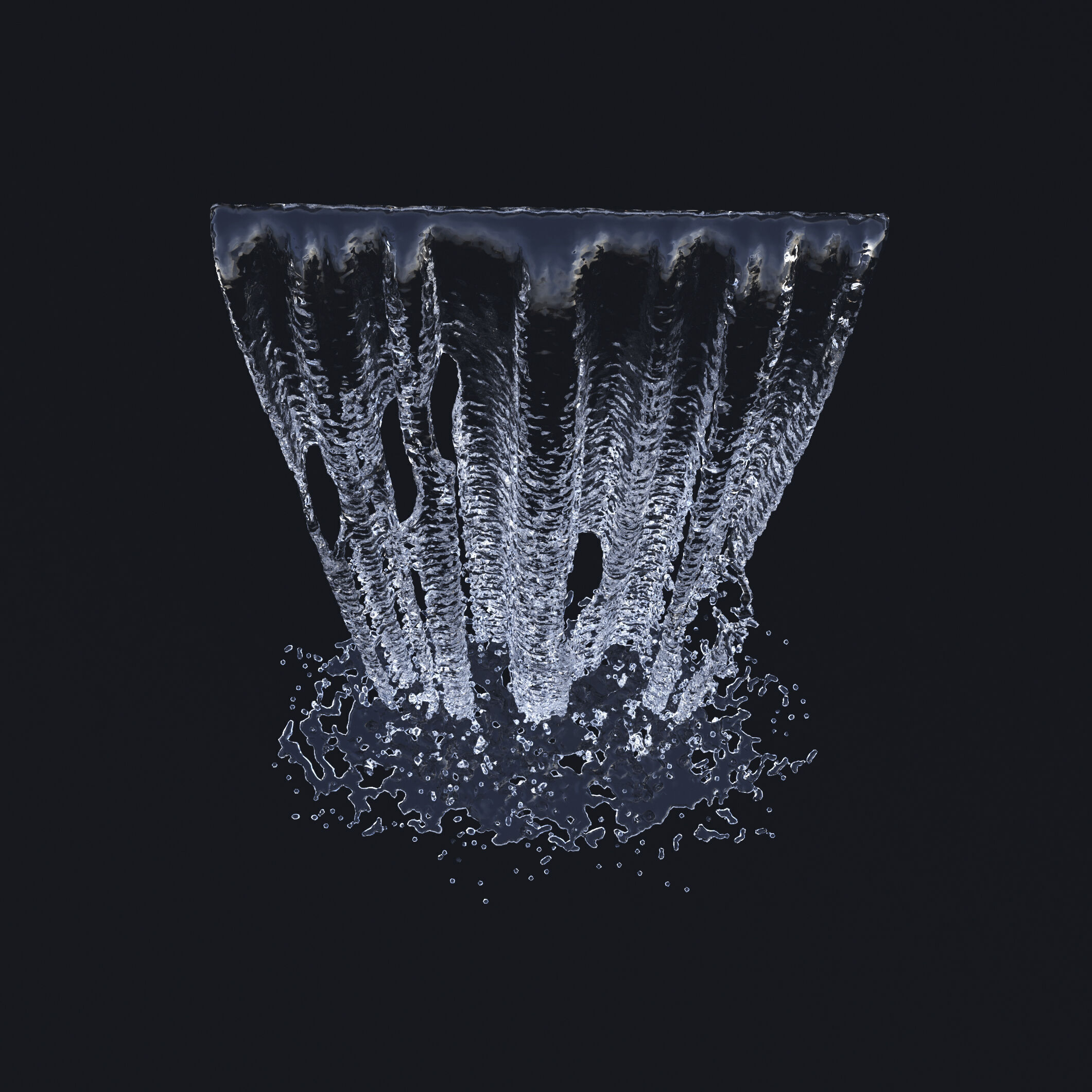 Two Animated Waterfalls  3D model_11