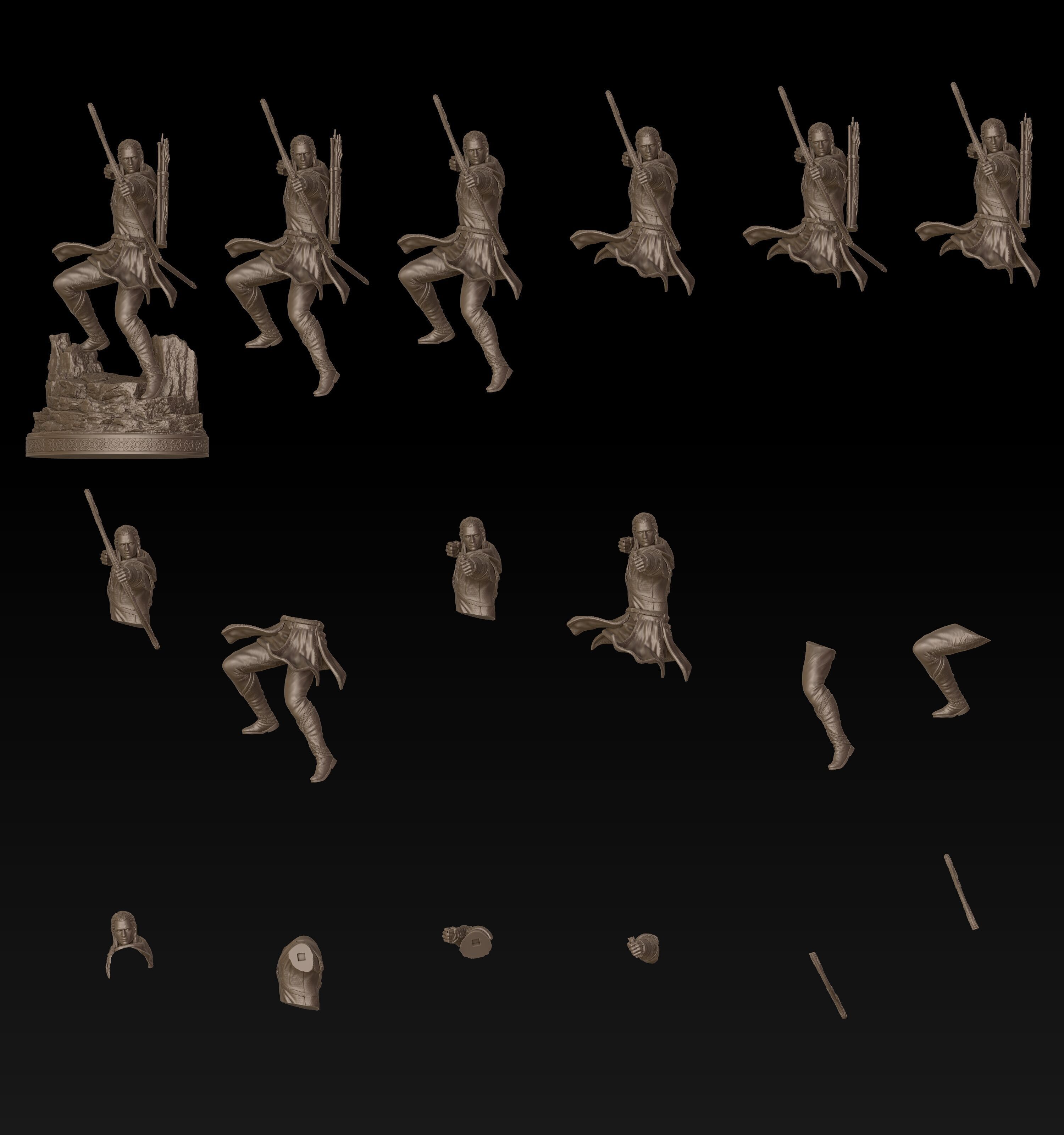 Legolas Elven Archer 3D print model_16