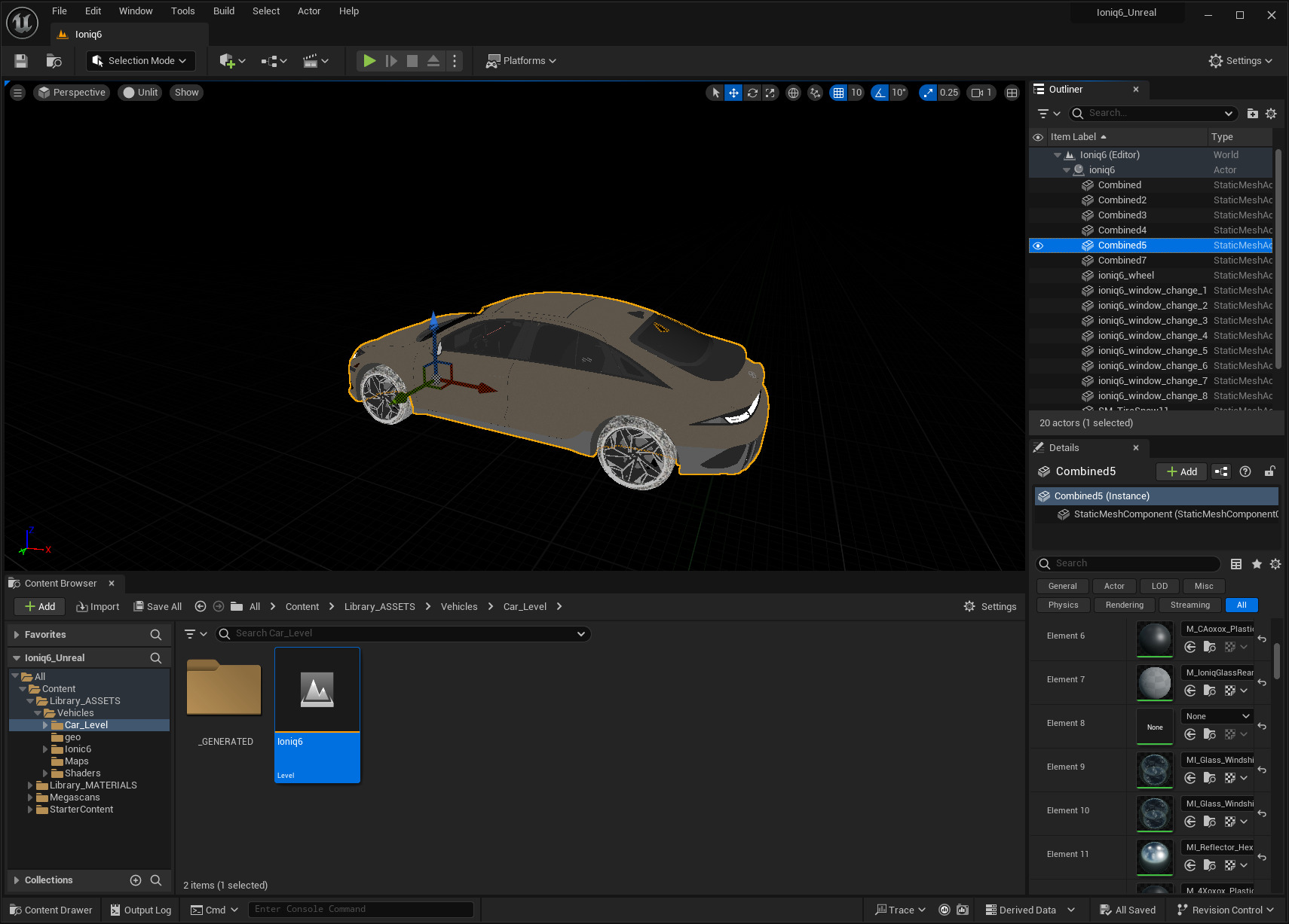 Ioniq 6 2024 -photoreal-Vray-Redshift-Unreal-Lightrigs included 3D model_11