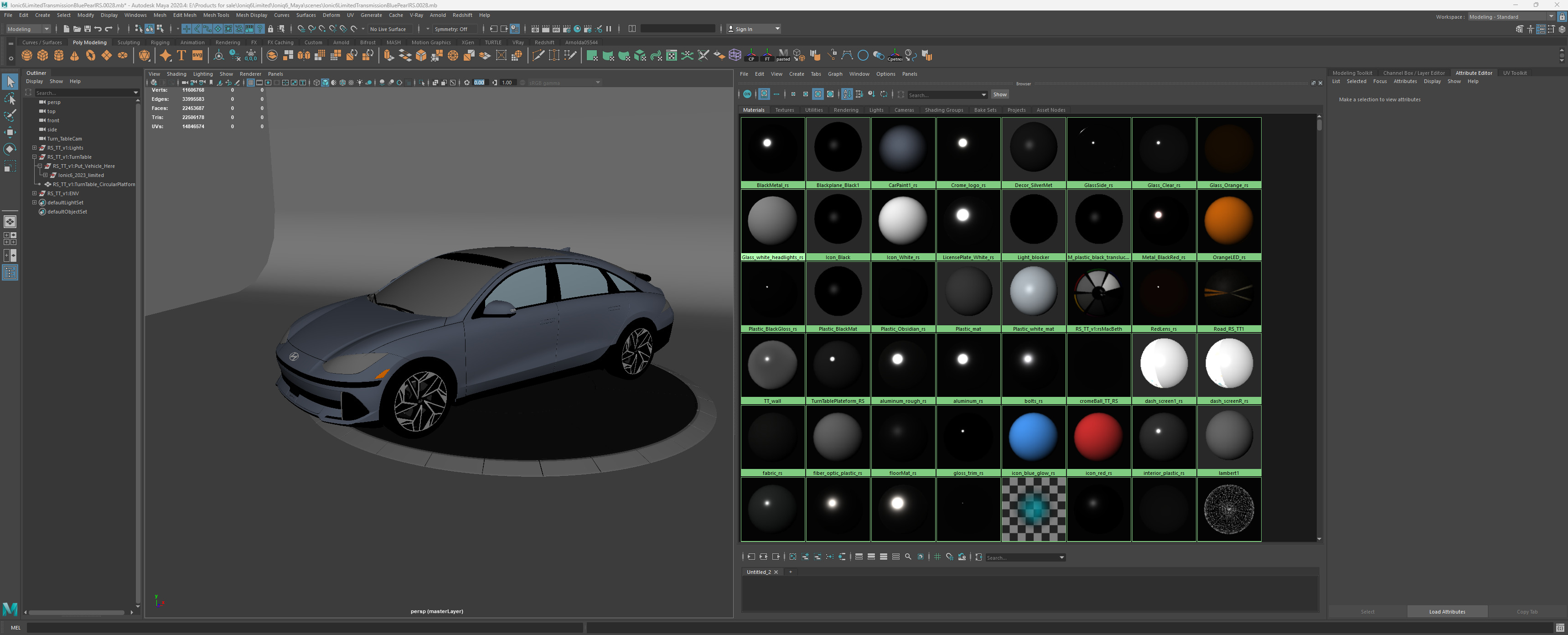 Ioniq 6 2024 -photoreal-Vray-Redshift-Unreal-Lightrigs included 3D model_8