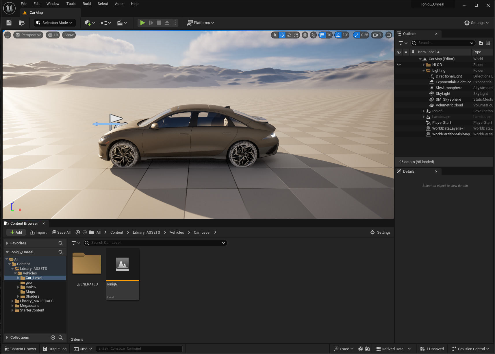 Ioniq 6 2024 -photoreal-Vray-Redshift-Unreal-Lightrigs included 3D model_10