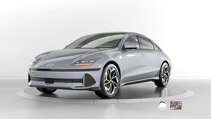 Ioniq 6 2024 -photoreal-Vray-Redshift-Unreal-Lightrigs included 3D model