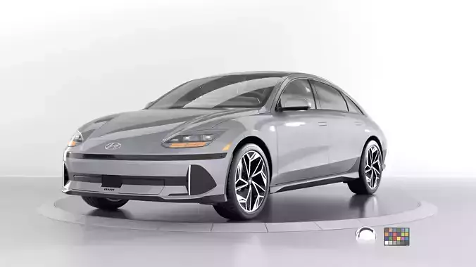 Ioniq 6 2024 -photoreal-Vray-Redshift-Unreal-Lightrigs included 3D model