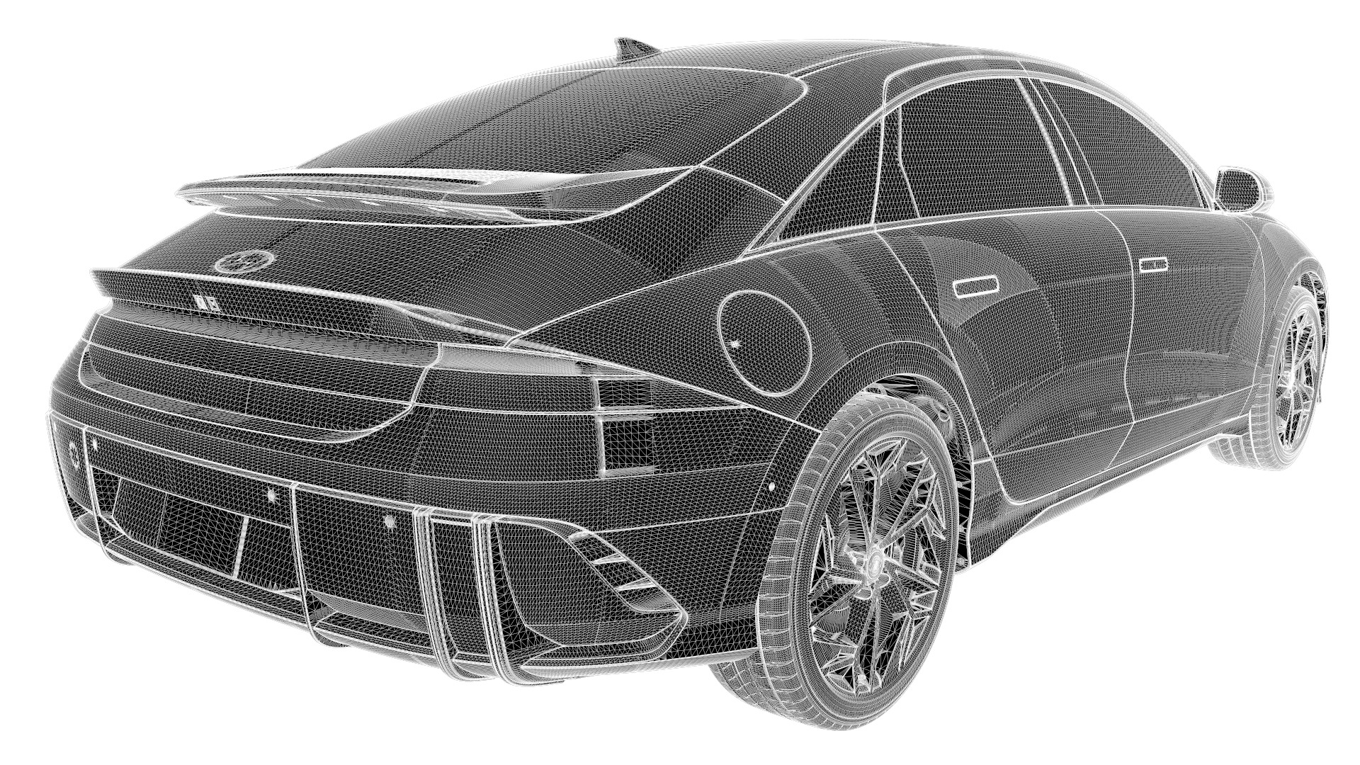 Ioniq 6 2024 -photoreal-Vray-Redshift-Unreal-Lightrigs included 3D model_14