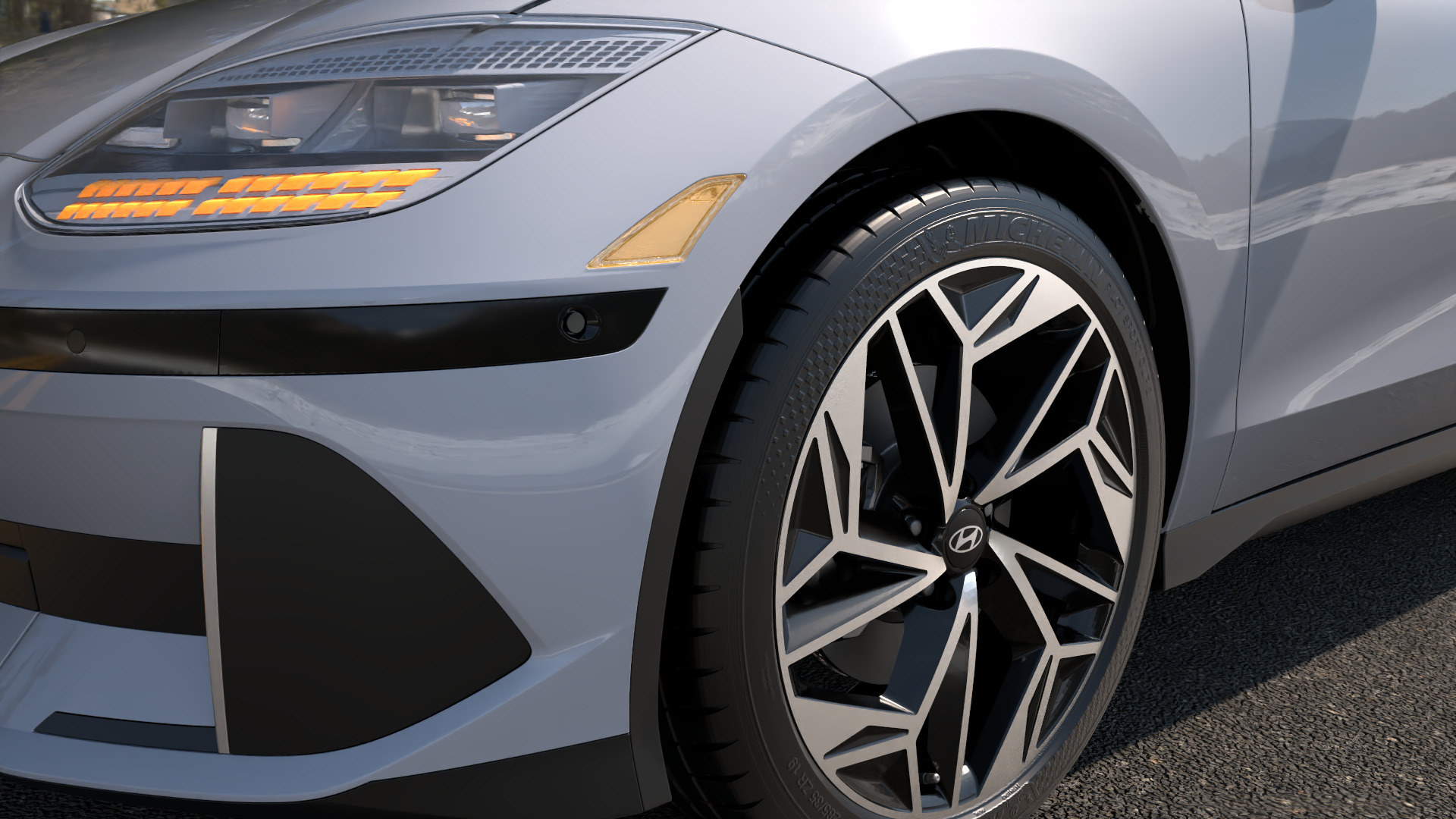 Ioniq 6 2024 -photoreal-Vray-Redshift-Unreal-Lightrigs included 3D model_7