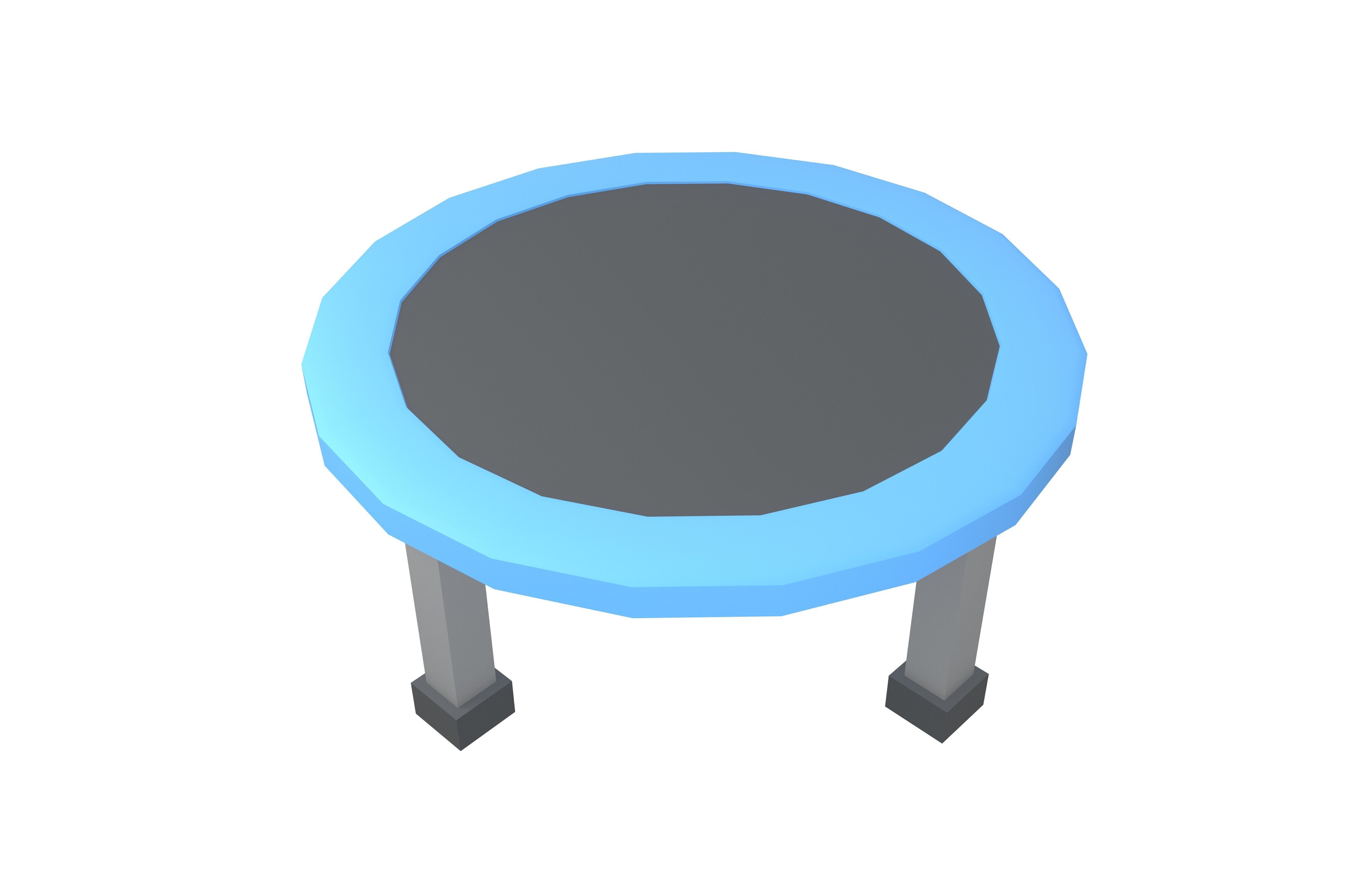 Trampoline v1 002 Low-poly 3D model_2