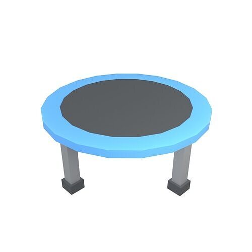 Trampoline v1 002 Low-poly 3D model