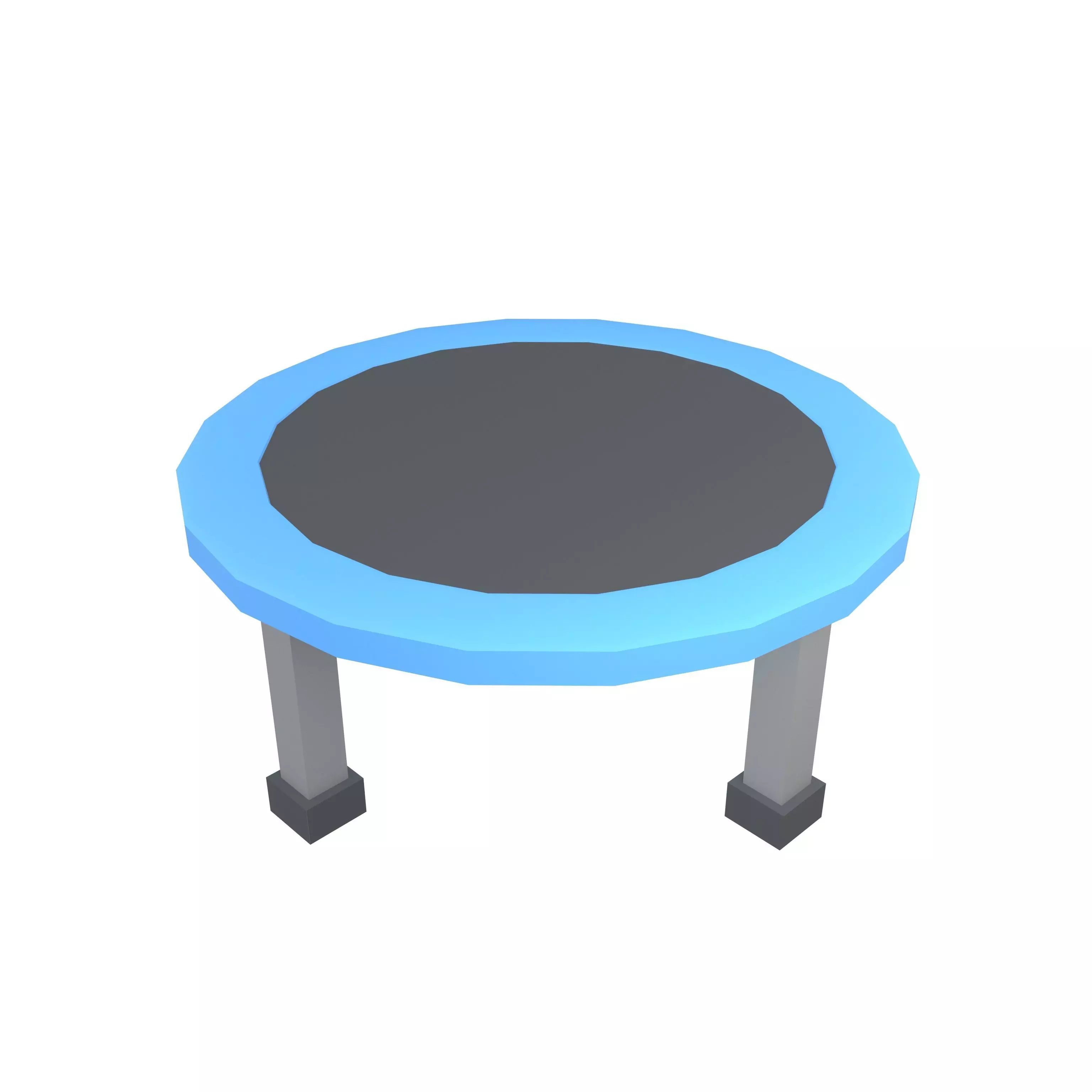 Trampoline v1 002 Low-poly 3D model_0