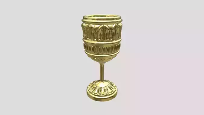 Russian style golden cup
