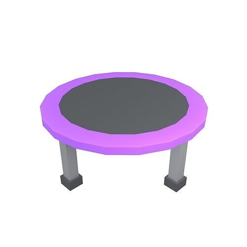 Trampoline v1 003 Low-poly 3D model
