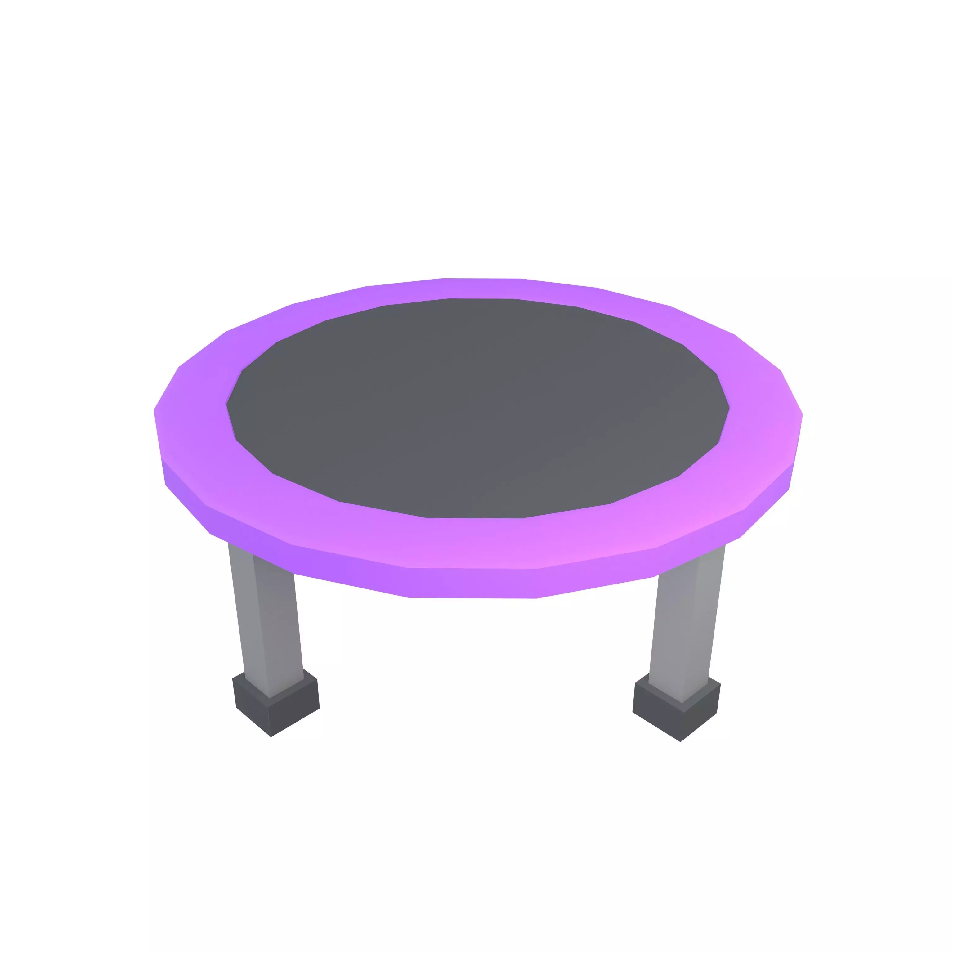 Trampoline v1 003 Low-poly 3D model_0