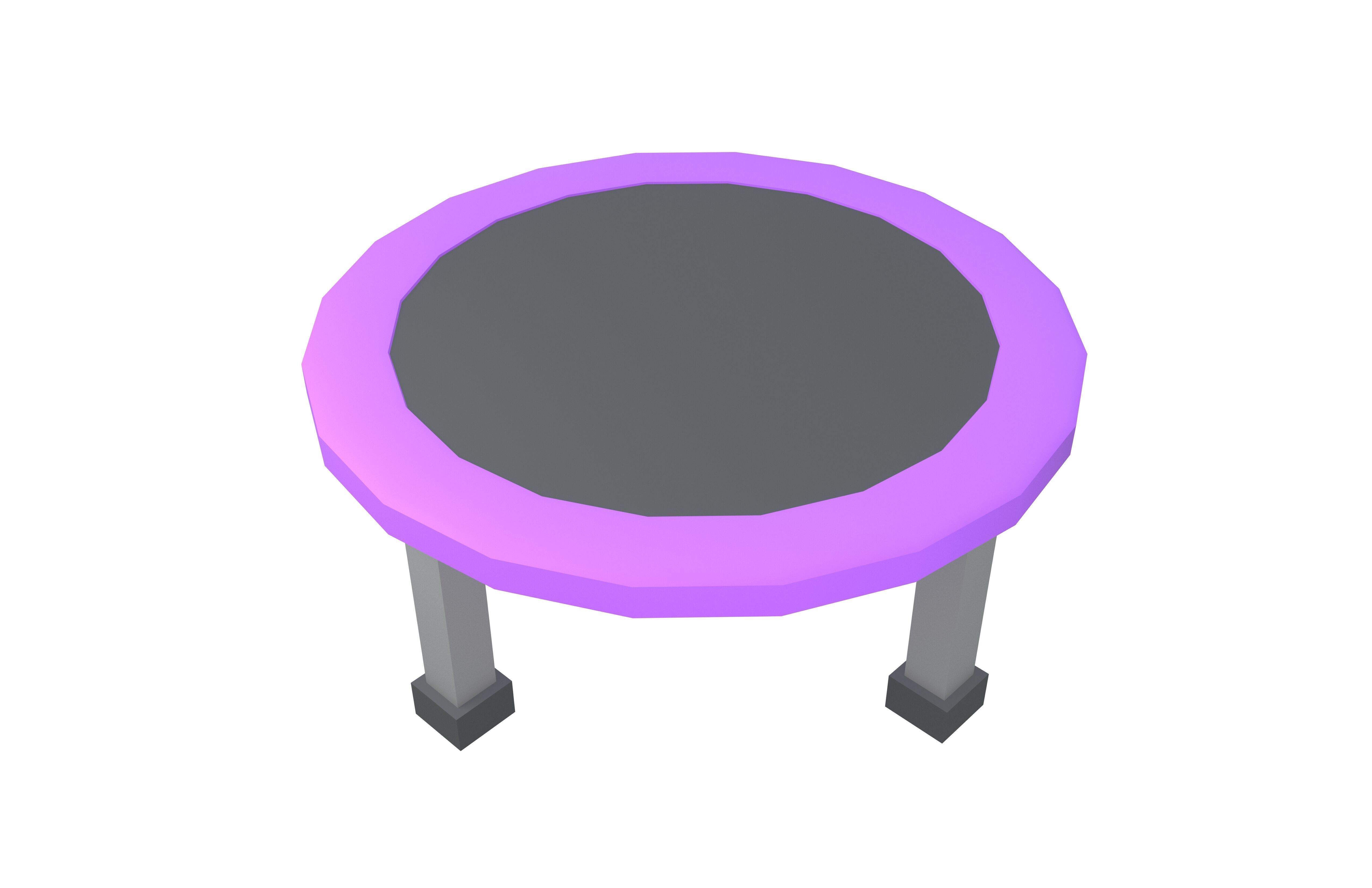 Trampoline v1 003 Low-poly 3D model_1